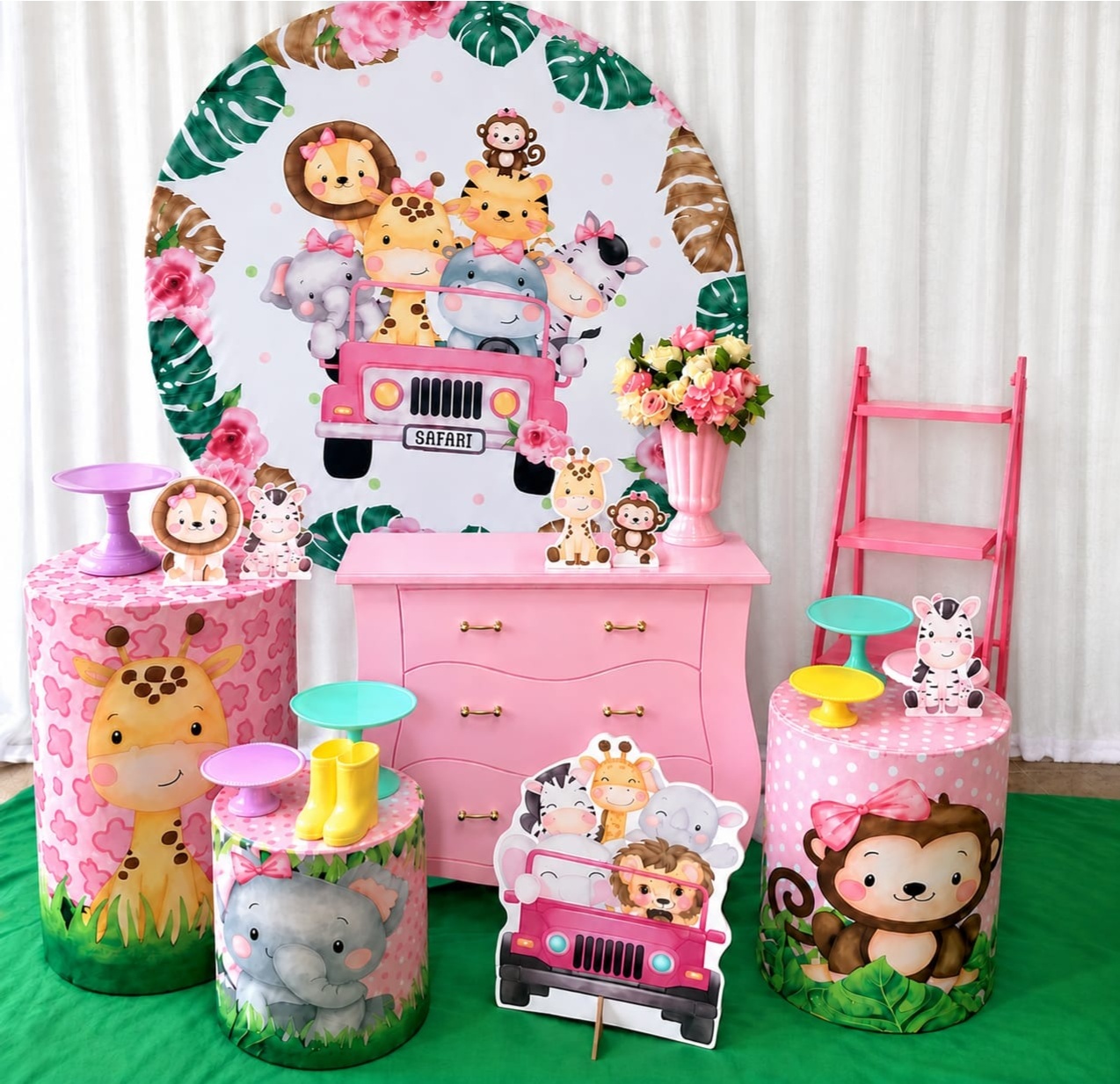 Kit Safari Menina Sublime - Olaf Decoracao e pegue monte 