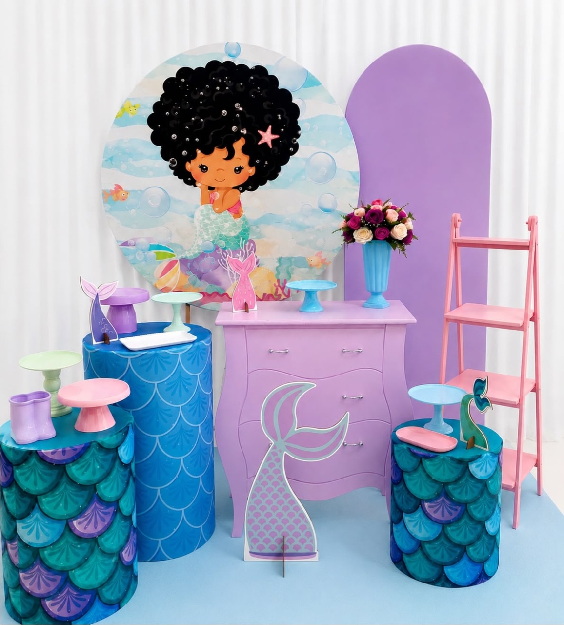Kit Sereia Morena Celebre - Olaf Decoracao e pegue monte 
