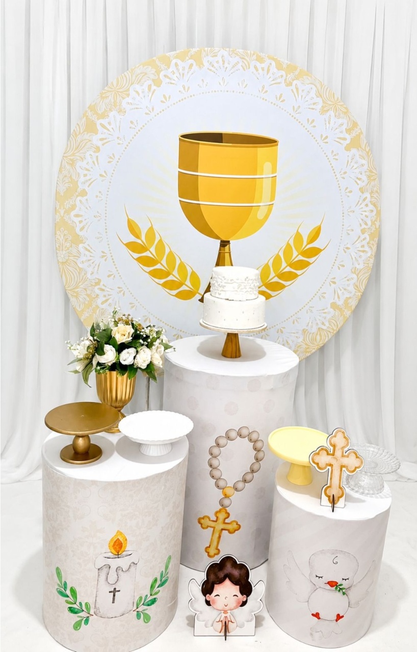 Kit Batizado Prata - Olaf Decoracao e pegue monte 