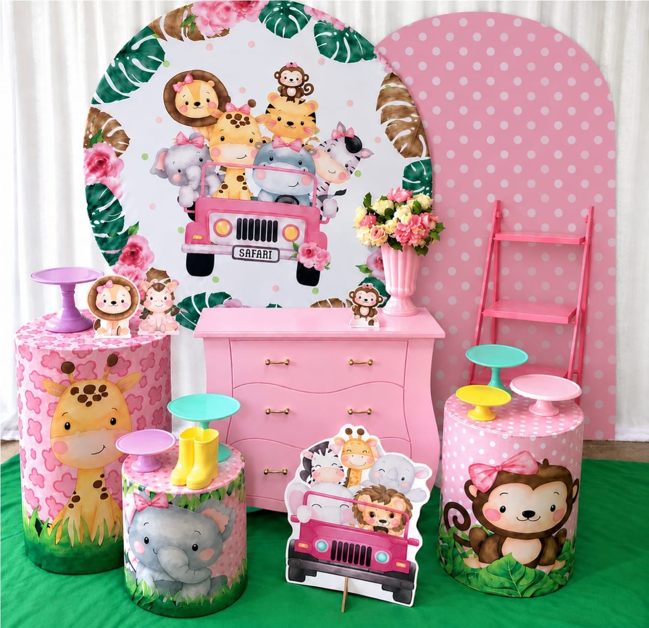 Kit Safari Menina Celebre - Olaf Decoracao e pegue monte 