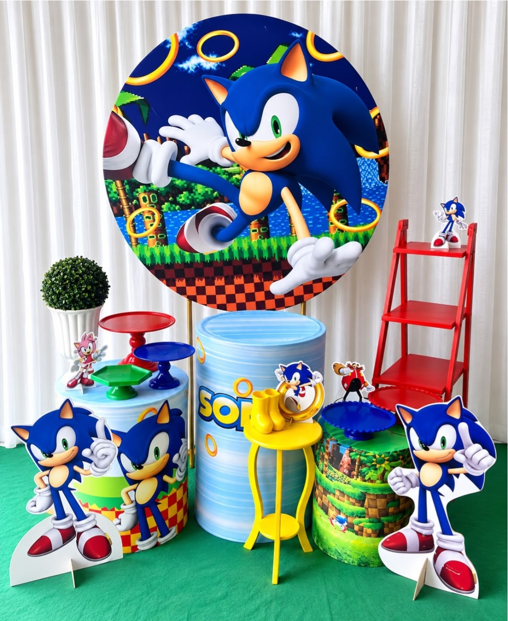 Kit Sonic Ouro - Olaf Decoracao e pegue monte 