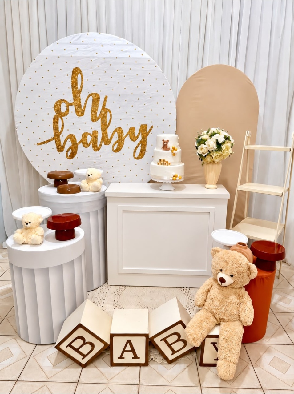 Kit Oh Baby Redondo Celebre 1 - Olaf Decoracao e pegue monte 