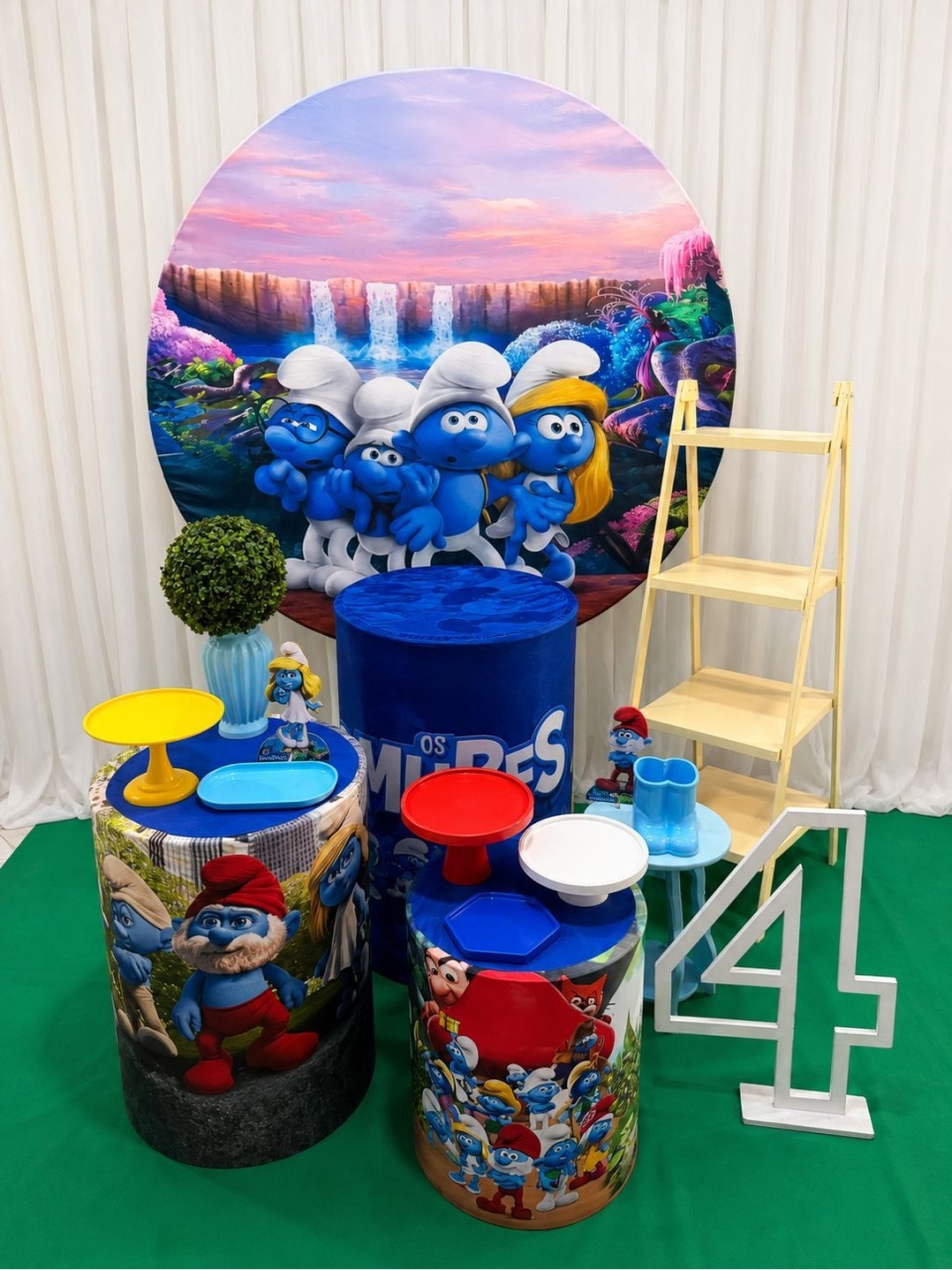 Os Smurfs Kit Ouro - Olaf Decoracao e pegue monte 