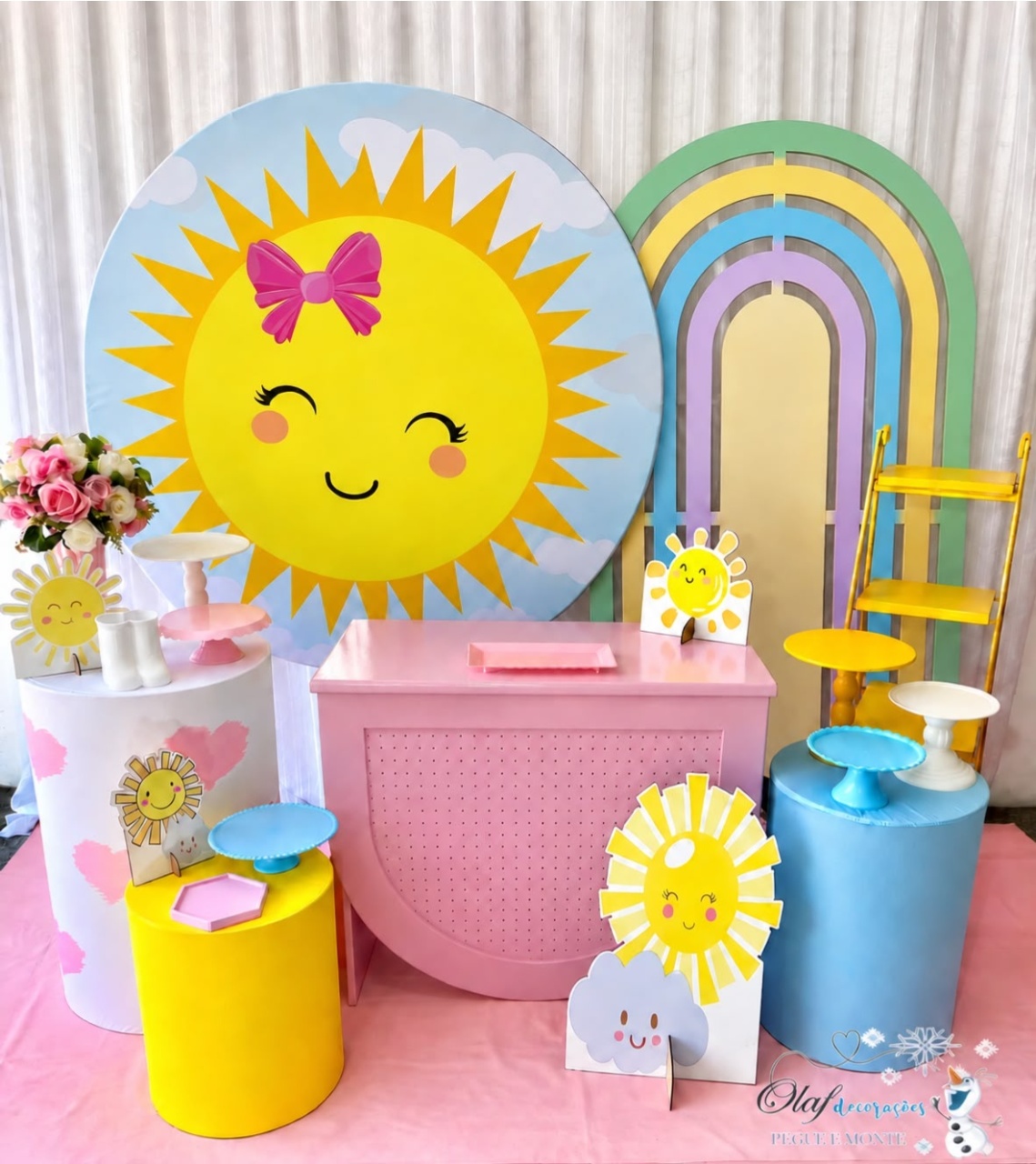 Kit Sol Celebre - Olaf Decoracao e pegue monte 
