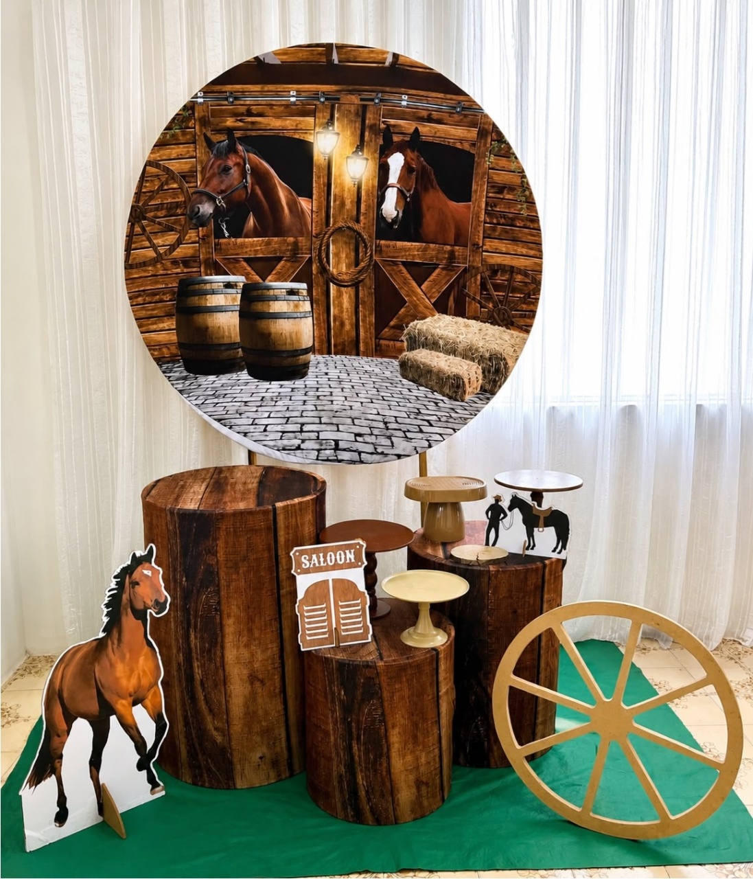 Kit Cavalo Prata - Olaf Decoracao e pegue monte 