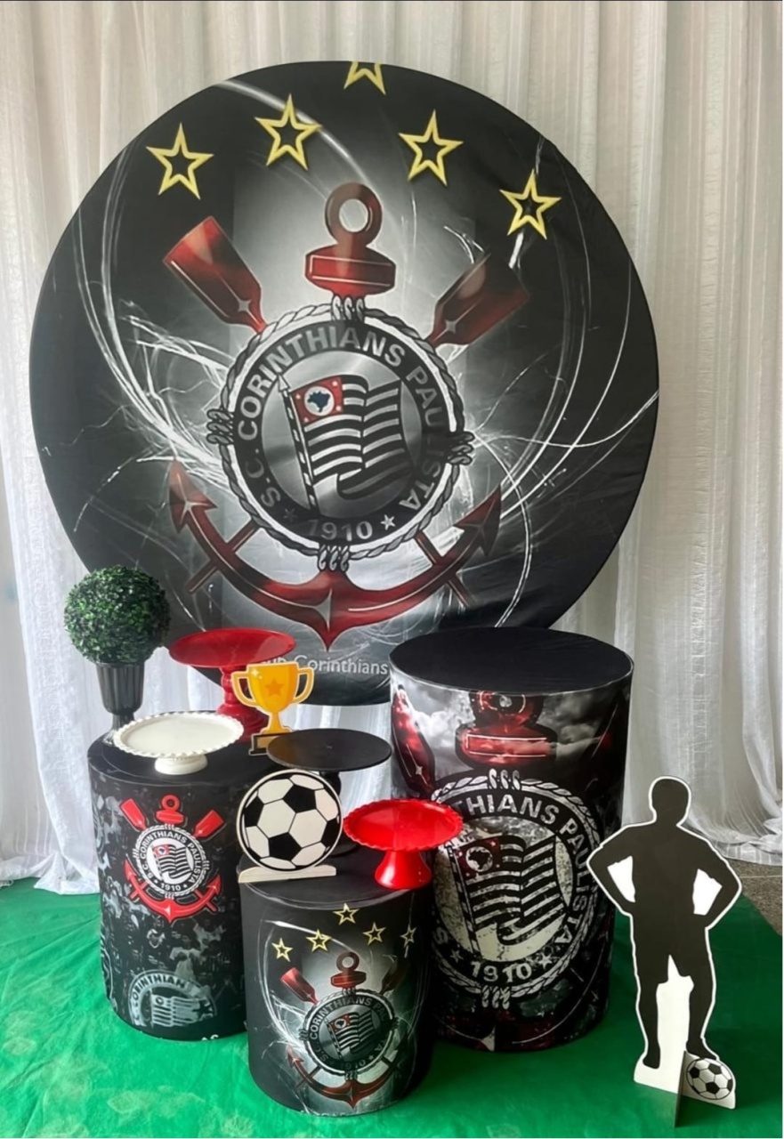 Kit Corinthias Prata - Olaf Decoracao e pegue monte 