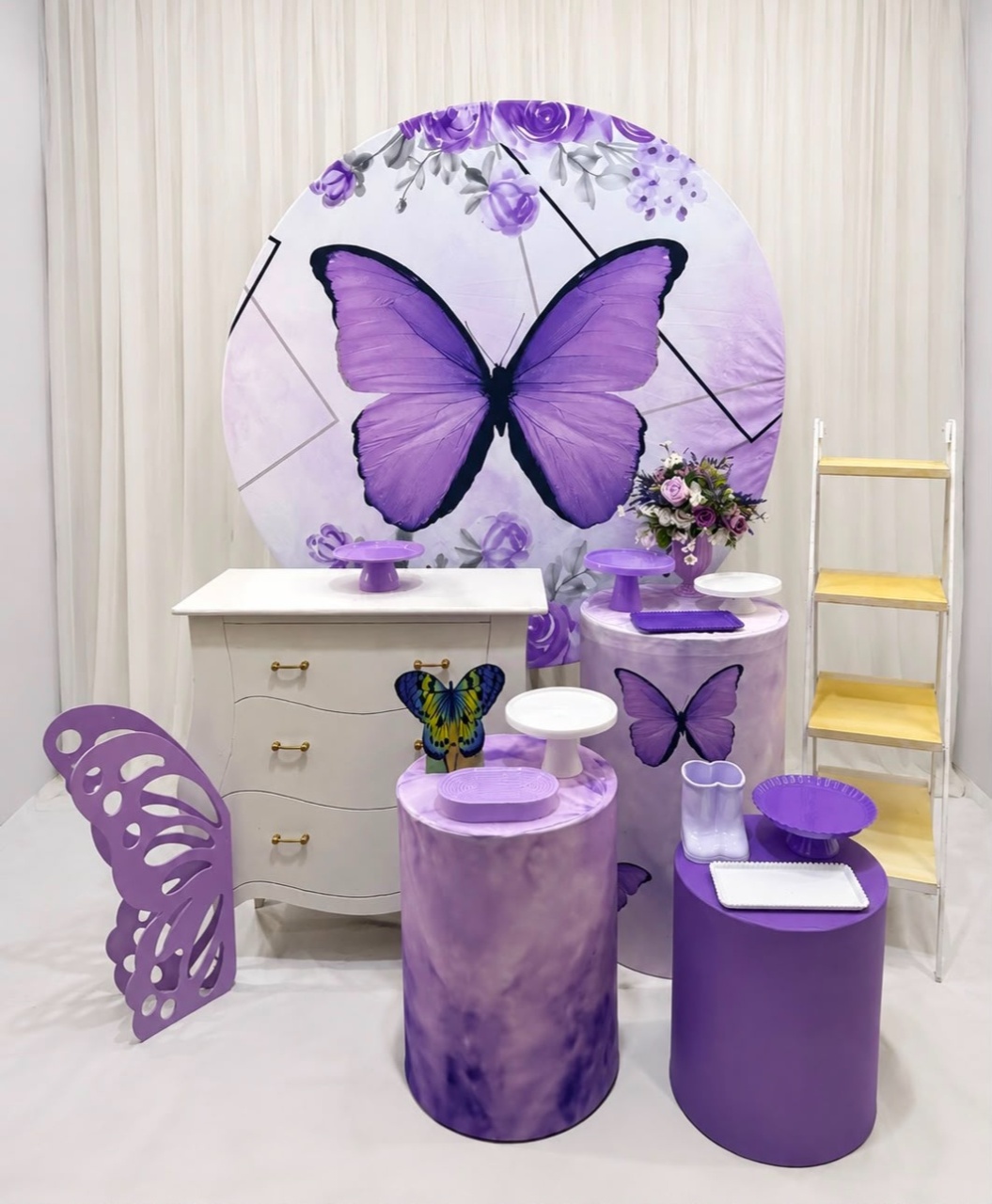 Kit Sublime Borboleta Lilas Novo - Olaf Decoracao e pegue monte 
