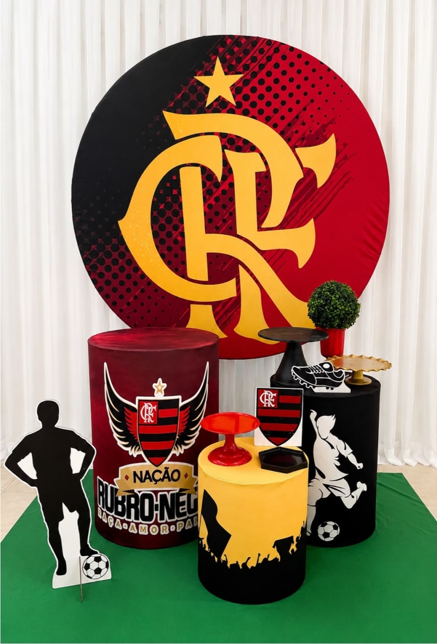 Kit Flamengo Prata - Olaf Decoracao e pegue monte 