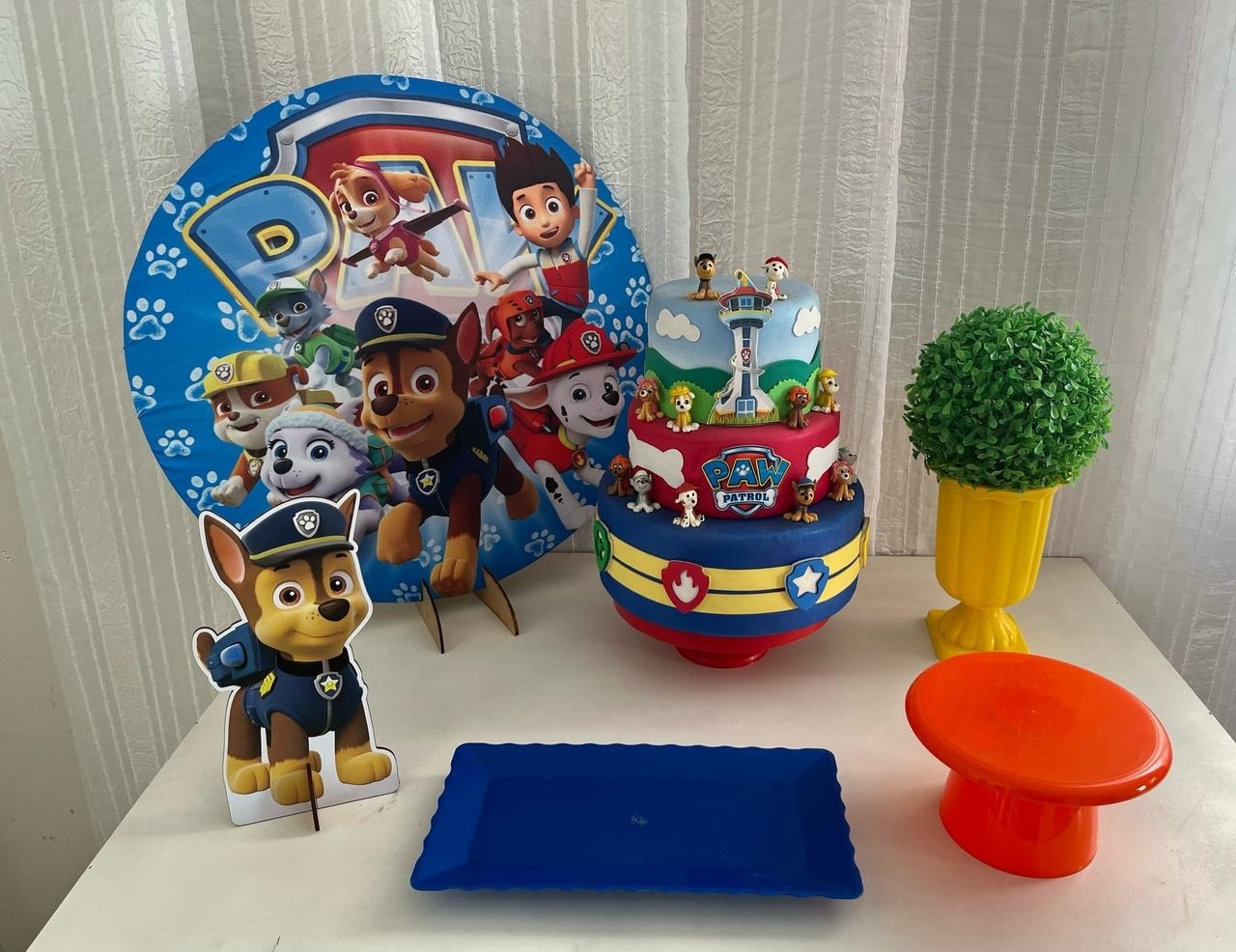 Kit Mesa Patrulha Canina - Olaf Decoracao e pegue monte 