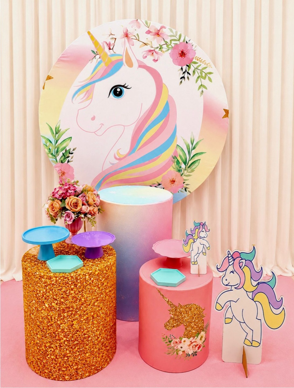 Kit Unicornio Prata - Olaf Decoracao e pegue monte 
