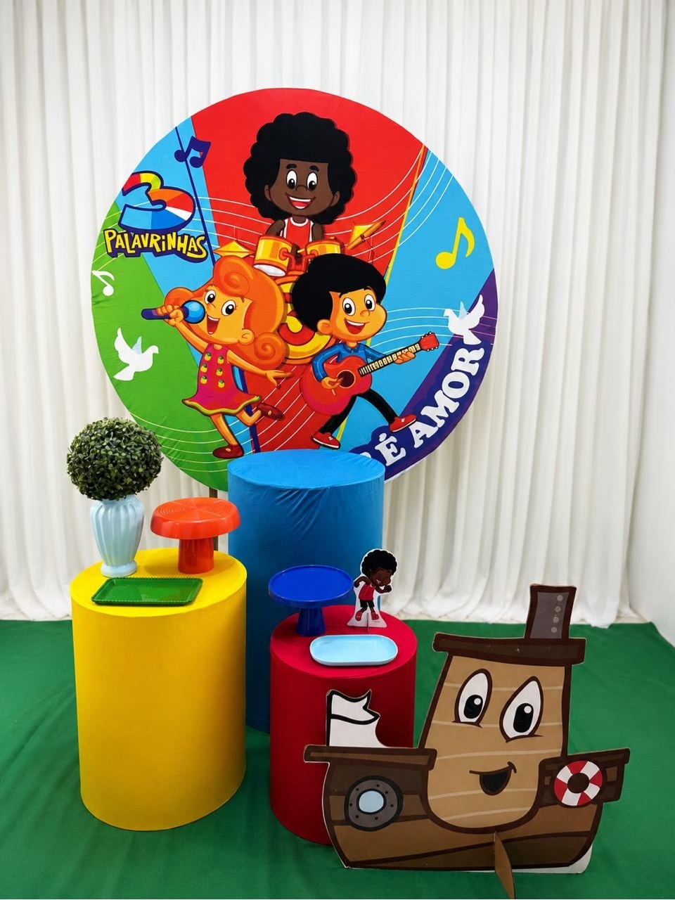Kit 3 Palavrinhas Menino Prata - Olaf Decoracao e pegue monte 