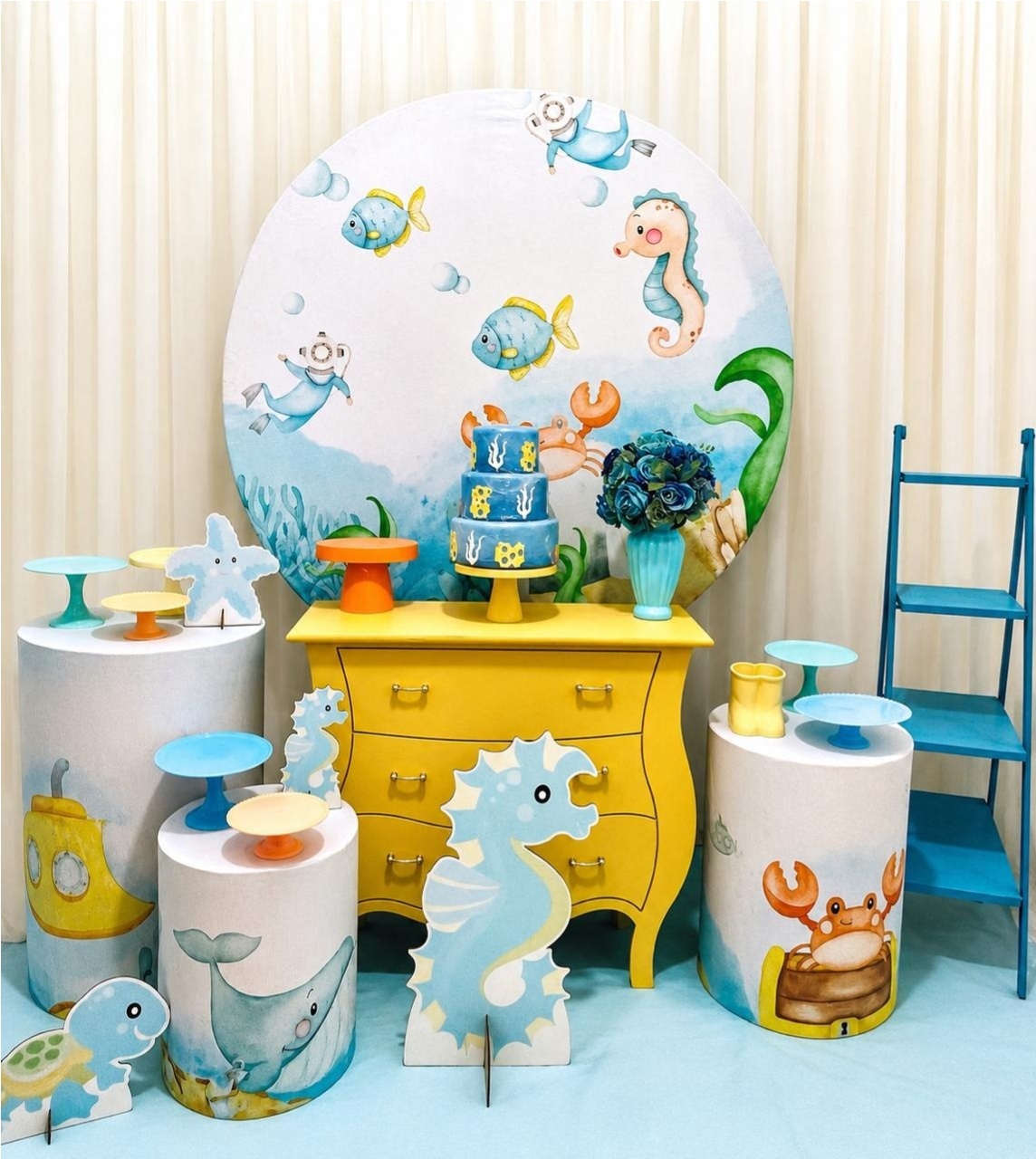 Kit Fundo Mar Menino Sublime - Olaf Decoracao e pegue monte 