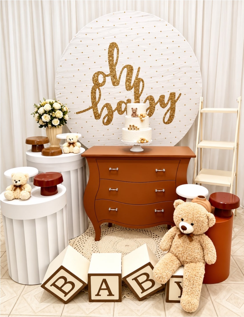 Kit Oh Baby Redondo Sublime 1 - Olaf Decoracao e pegue monte 
