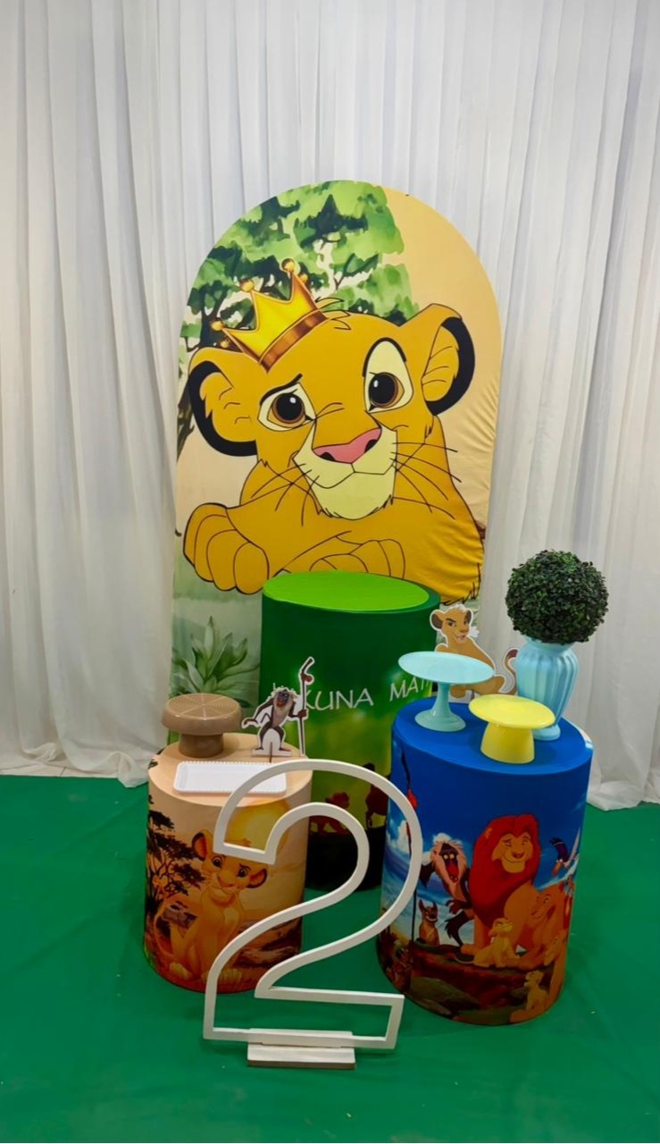 Composição Prata Rei Leão Filho - Olaf Decoracao e pegue monte 