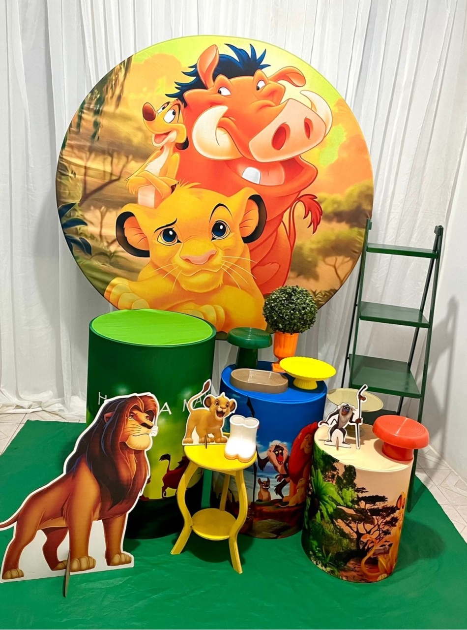 Kit Rei Leão Filho Ouro - Olaf Decoracao e pegue monte 