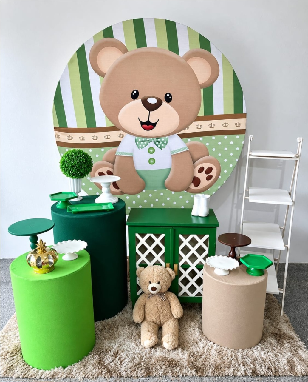 Kit Urso Verde Sublime - Olaf Decoracao e pegue monte 