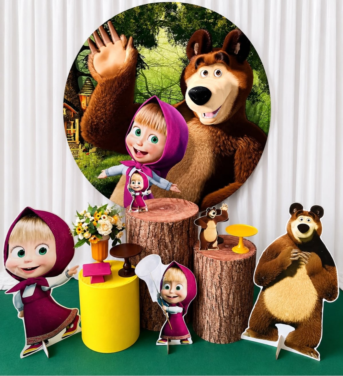 Marsha E O Urso Kit Prata 1 - Olaf Decoracao e pegue monte 