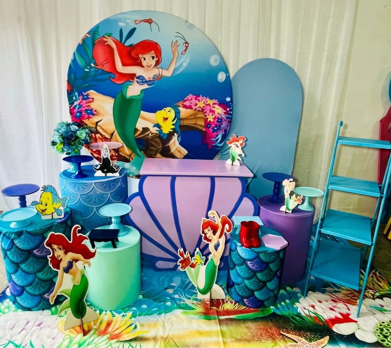 Kit Pequena Sereia Ariel Luxo - Olaf Decoracao e pegue monte 