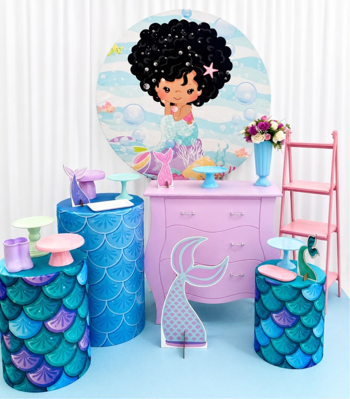 Kit Sereia Morena Sublime - Olaf Decoracao e pegue monte 