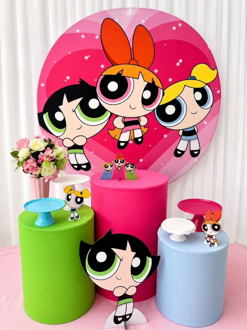 Kit Meninas Super Poderosa Prata - Olaf Decoracao e pegue monte 