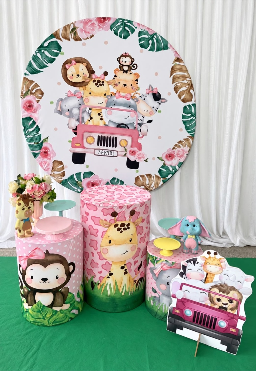 Kit Safari Menina Prata - Olaf Decoracao e pegue monte 