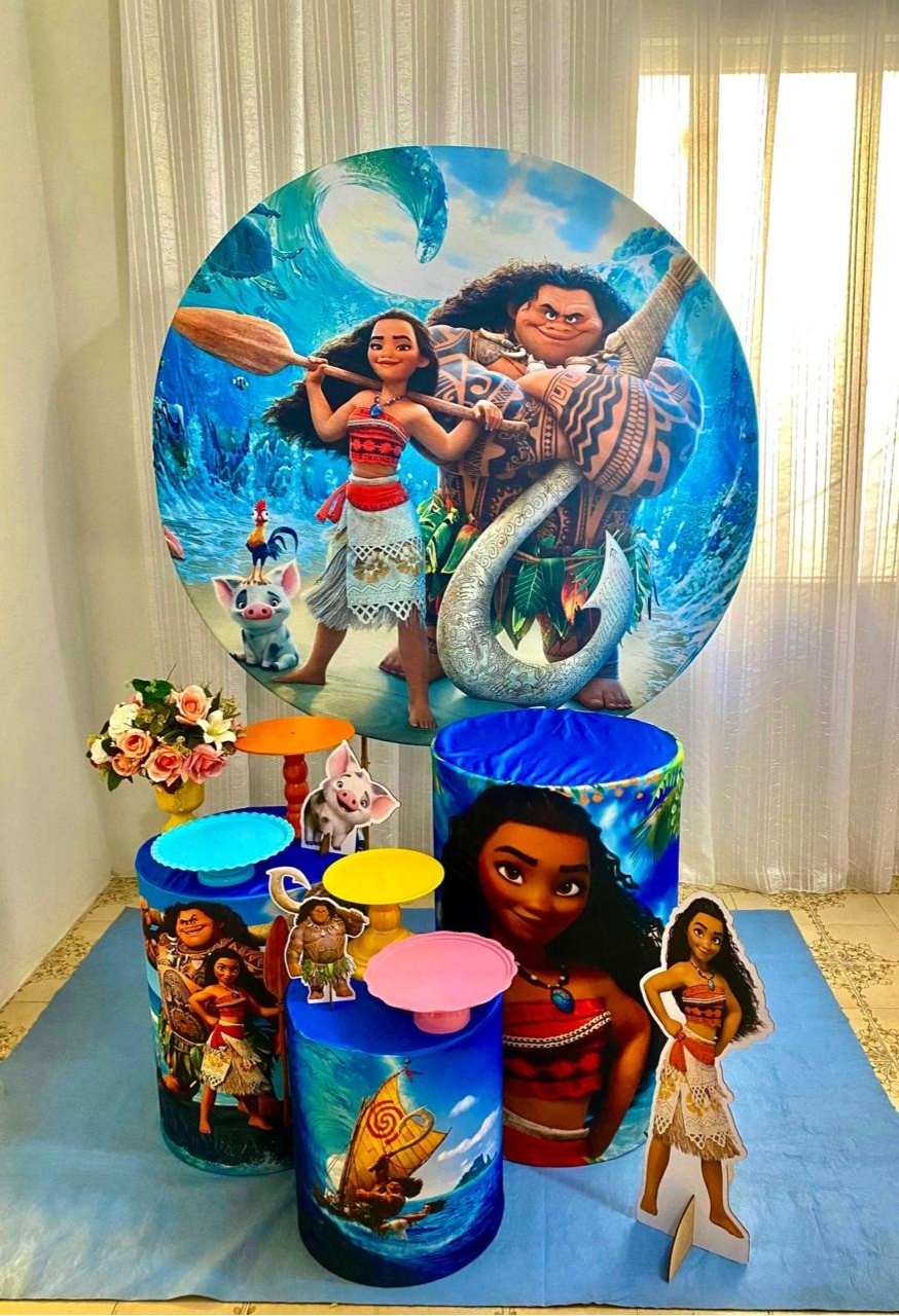 Kit Moana Jovem Prata - Olaf Decoracao e pegue monte 