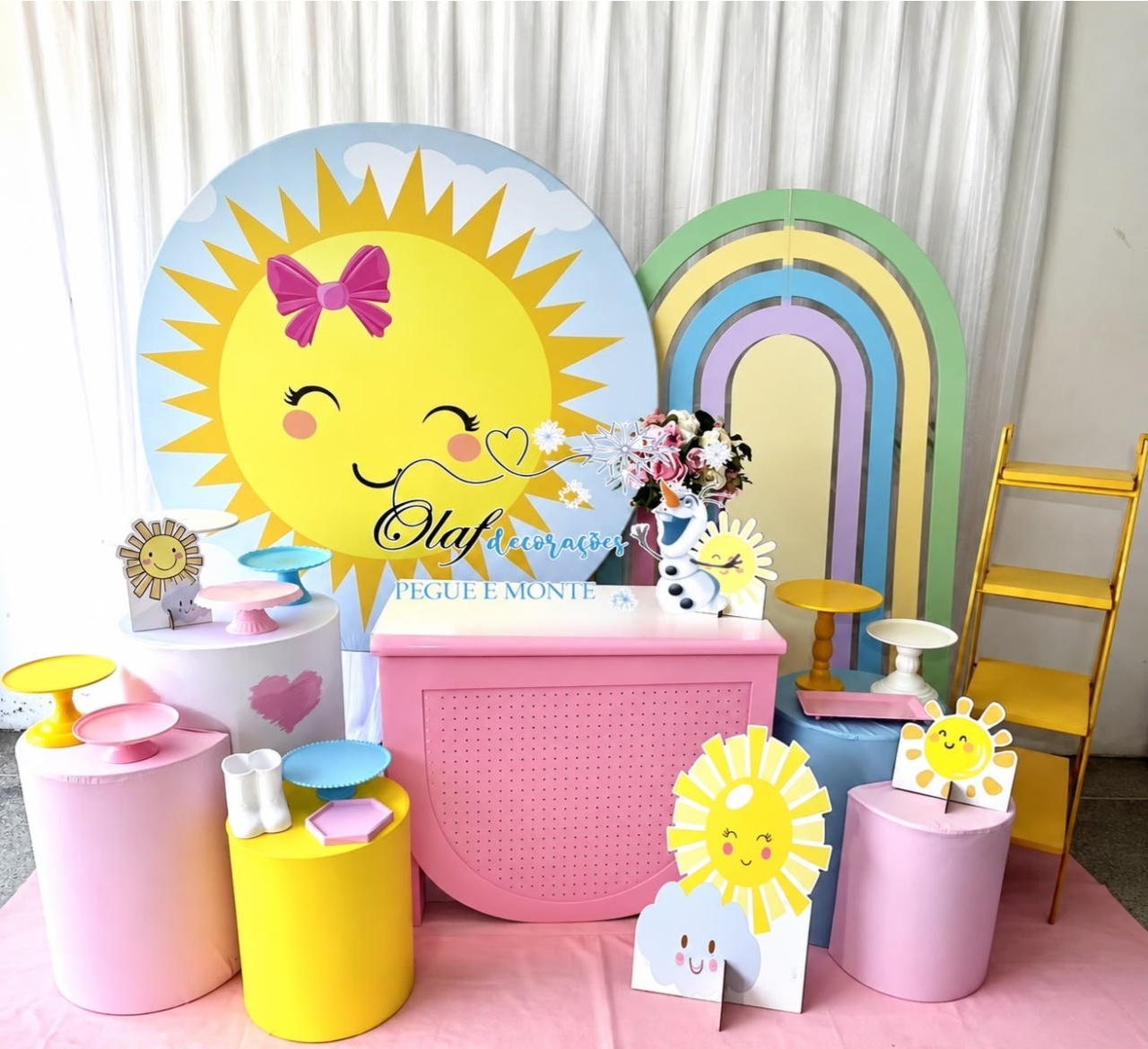 Kit Sol Luxo - Olaf Decoracao e pegue monte 