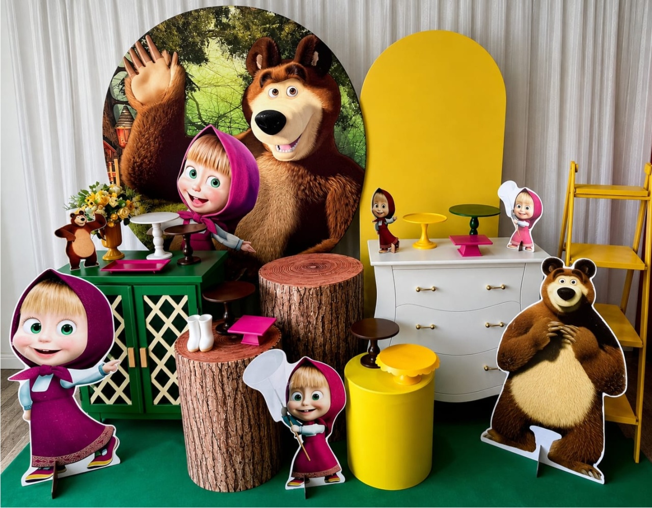 Marsha E O Urso Kit Luxo 1 - Olaf Decoracao e pegue monte 