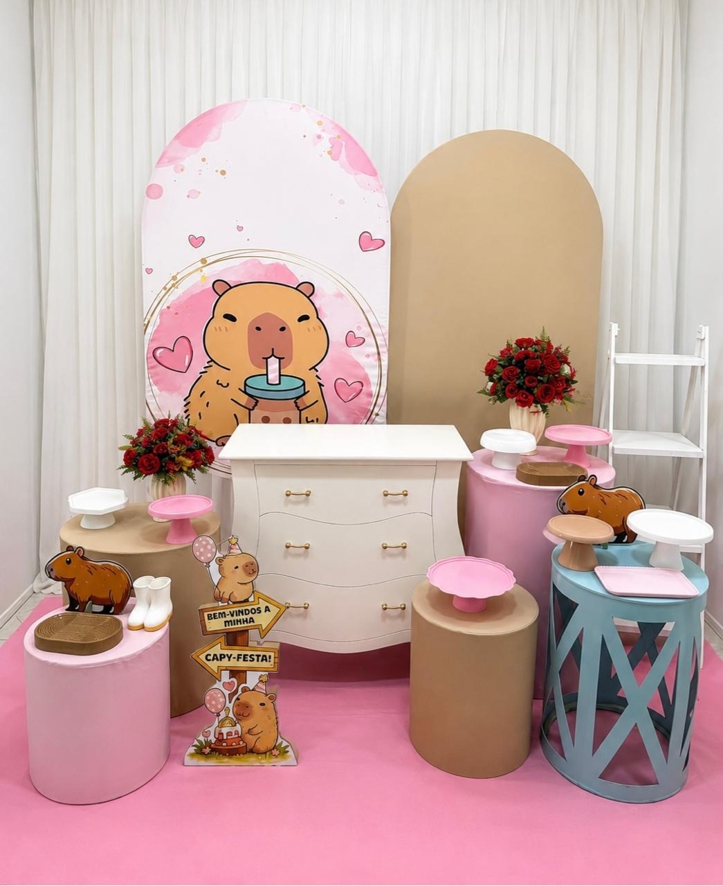 Kit Capivara Menina Luxo - Olaf Decoracao e pegue monte 