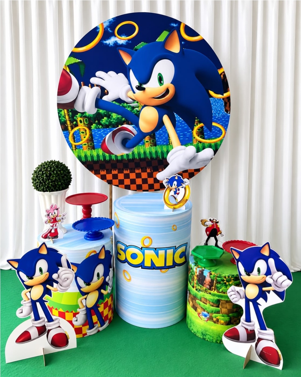 Kit Sonic Prata - Olaf Decoracao e pegue monte 
