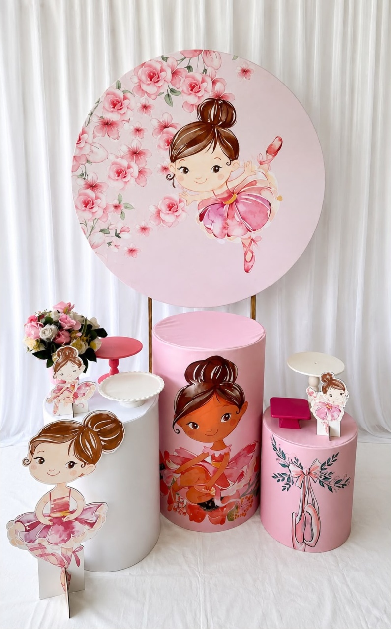 Kit Bailarina Branca Prata - Olaf Decoracao e pegue monte 