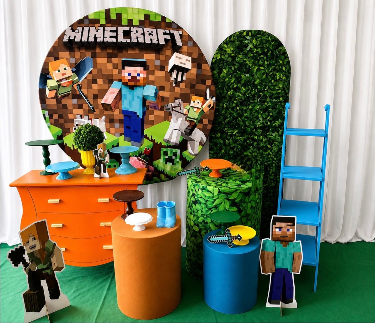 Kit Minecraft Celebre - Olaf Decoracao e pegue monte 