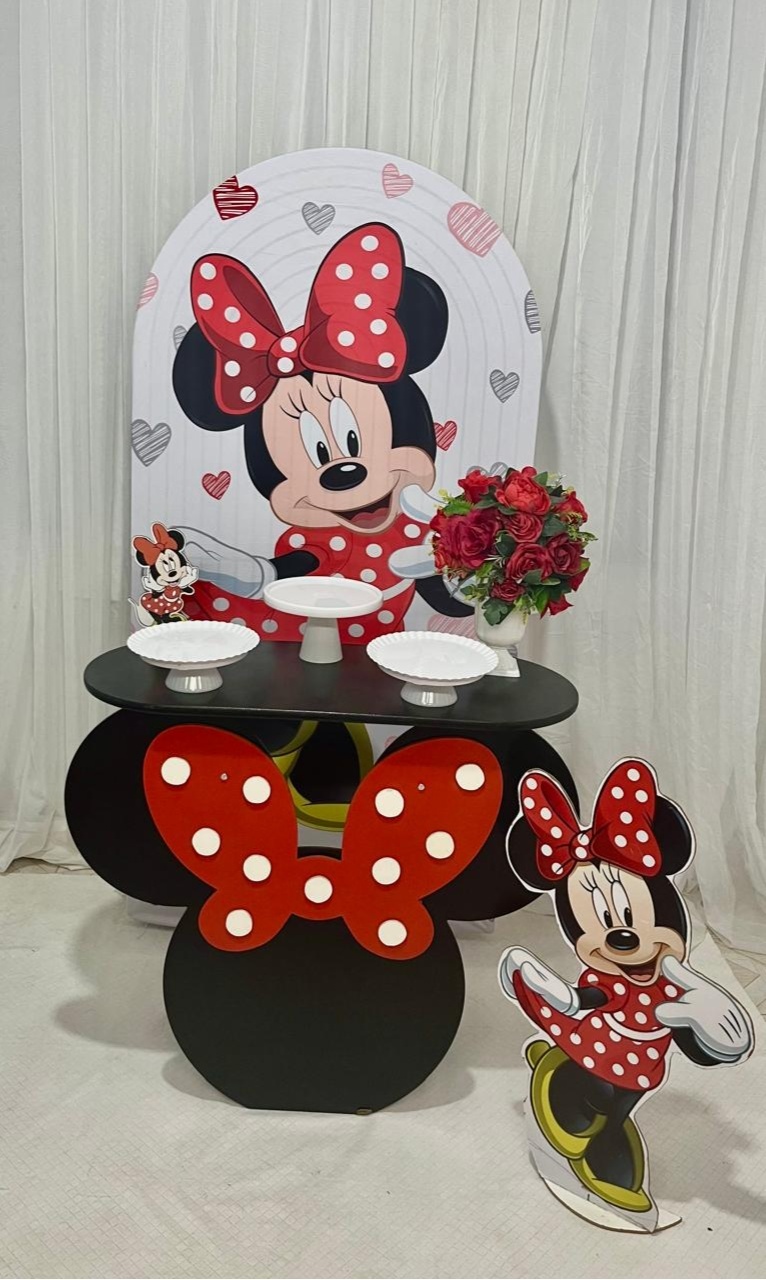 Kit Prata Minie Vermelha 1 - Olaf Decoracao e pegue monte 