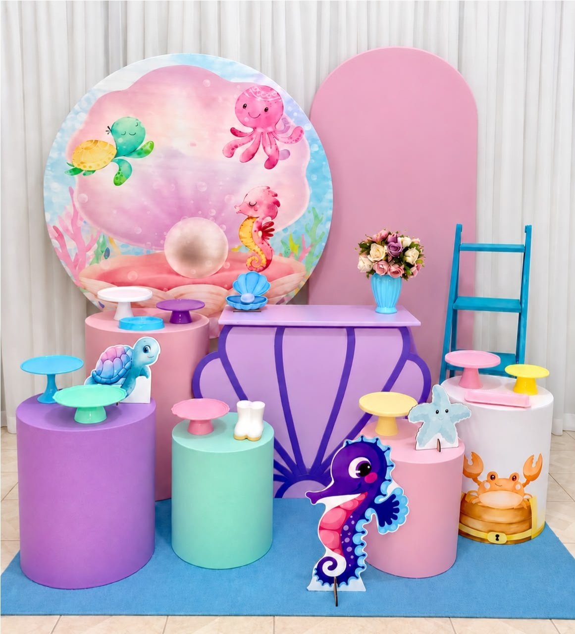 Kit Fundo Mar Menina Luxo - Olaf Decoracao e pegue monte 