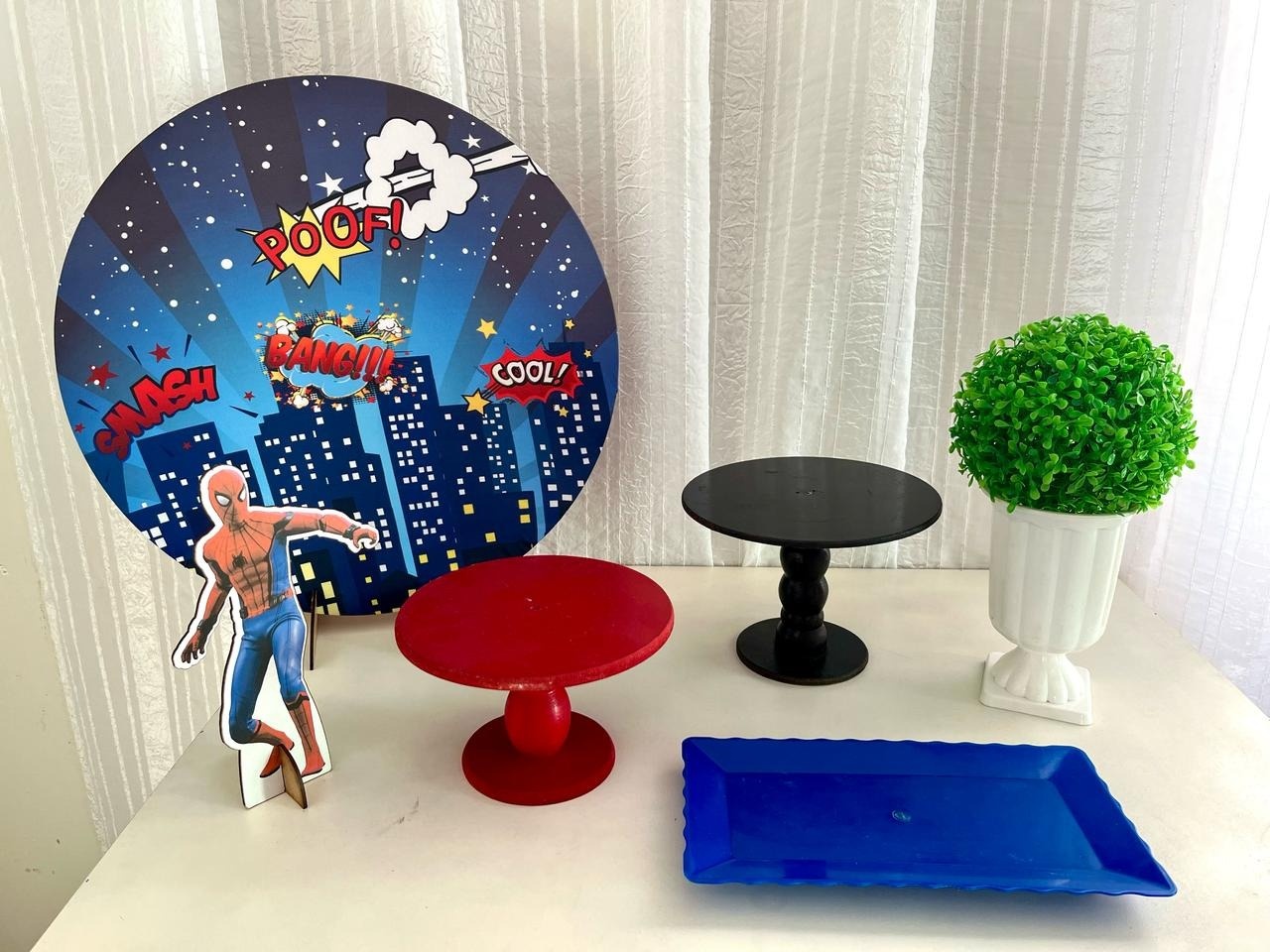 Kit Mesa Homem Aranha - Olaf Decoracao e pegue monte 