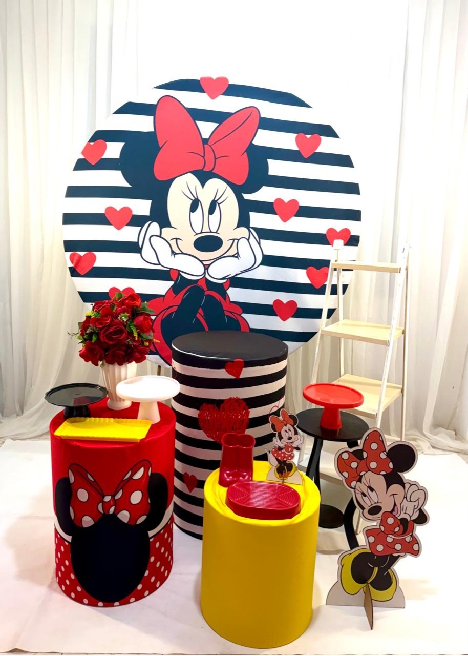 Kit Ouro Minie Vermelha - Olaf Decoracao e pegue monte 
