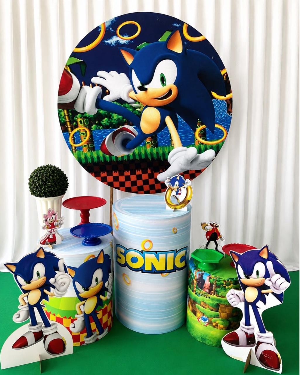 Kit Sonic Prata - Olaf Decoracao e pegue monte 