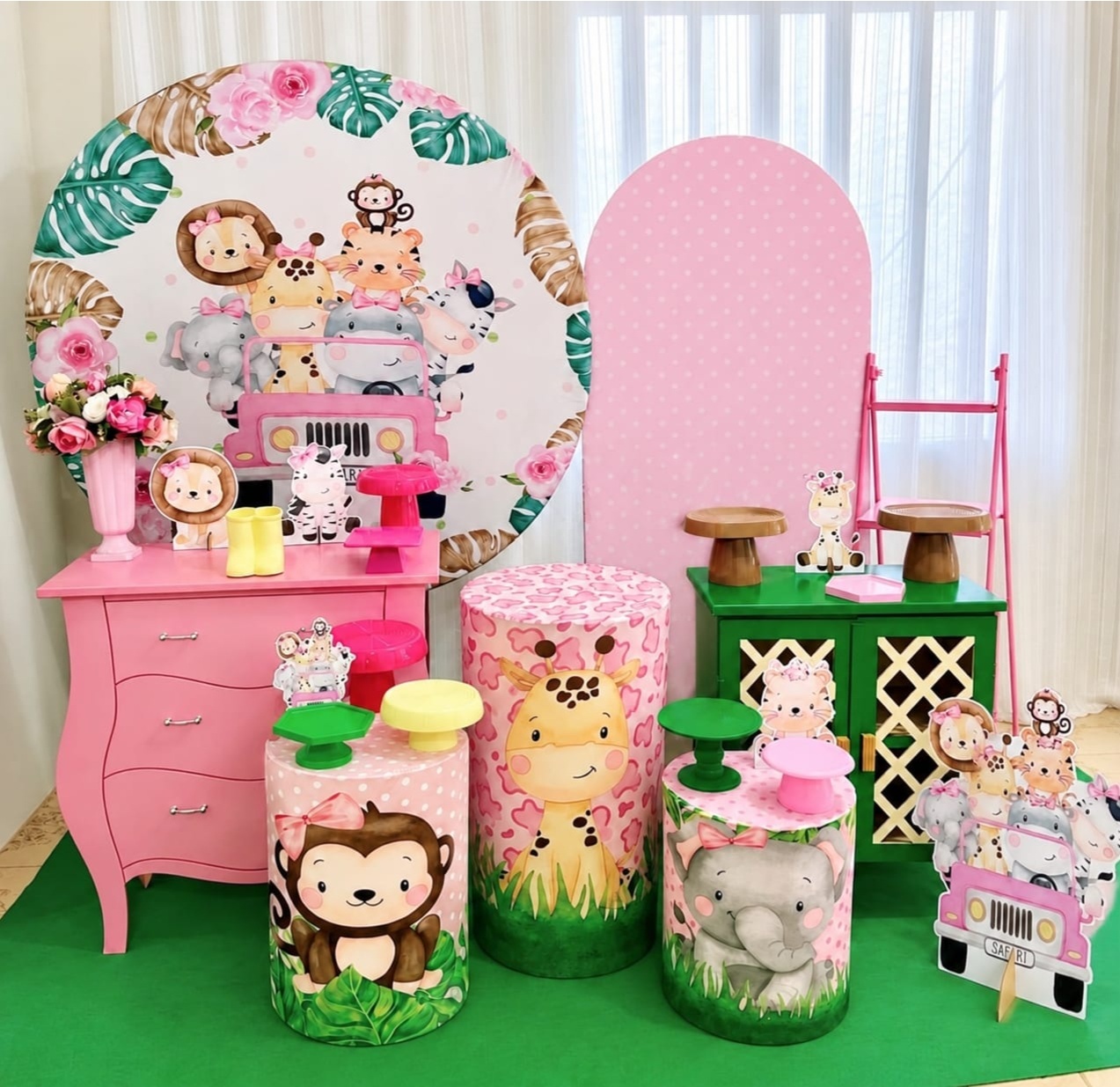 Kit Safari Menina Luxo - Olaf Decoracao e pegue monte 