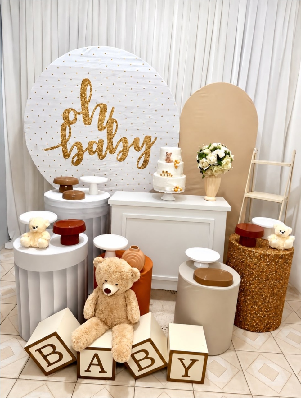 Kit Oh Baby Redondo Luxo - Olaf Decoracao e pegue monte 