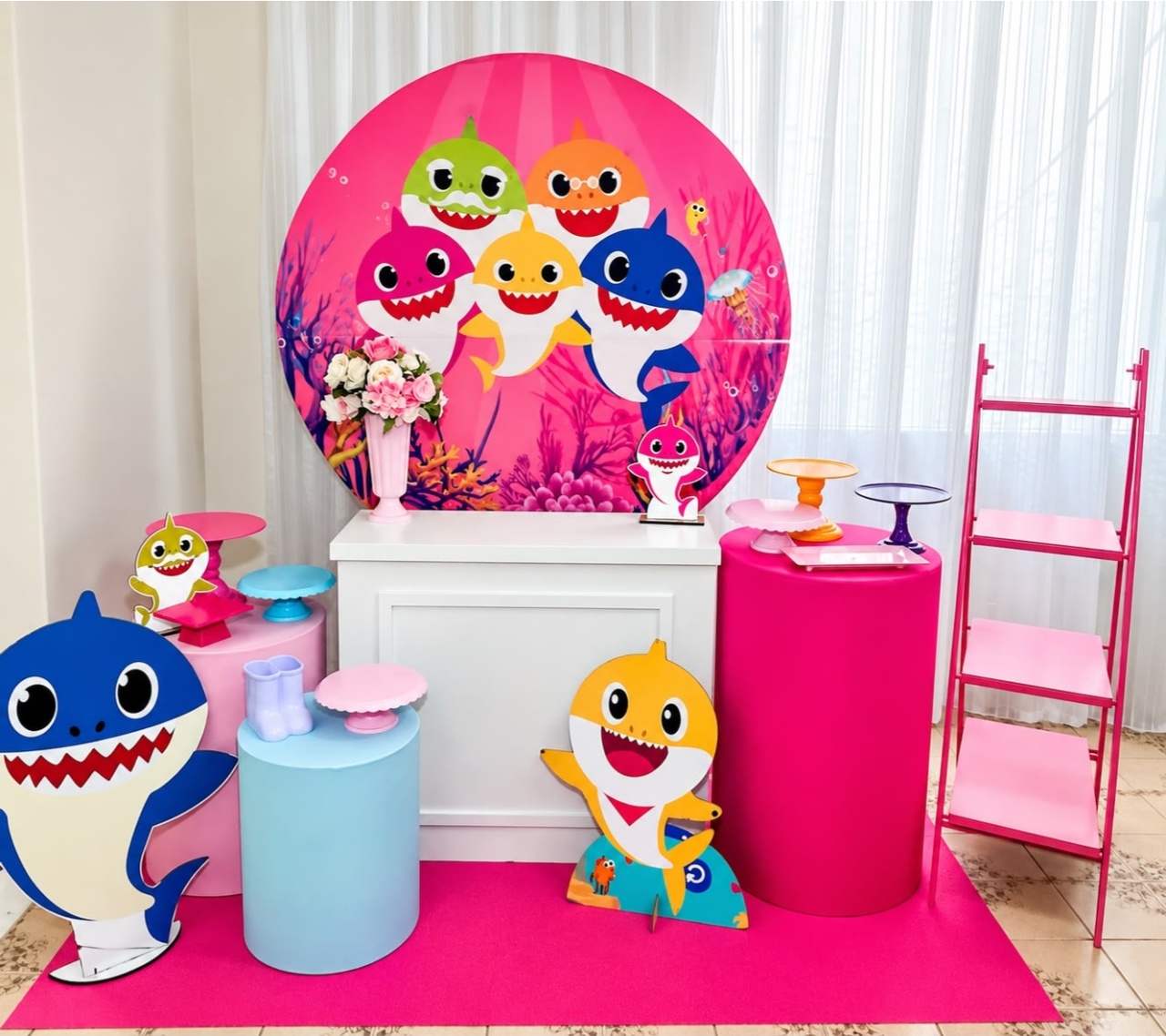 Kit Baby Shark Menina Sublime - Olaf Decoracao e pegue monte 
