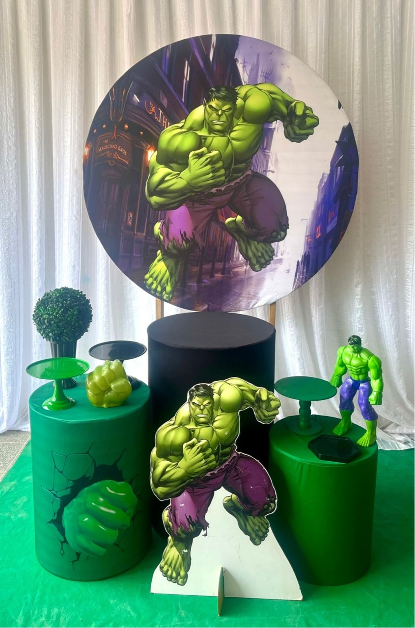 Kit Hulk Prata - Olaf Decoracao e pegue monte 