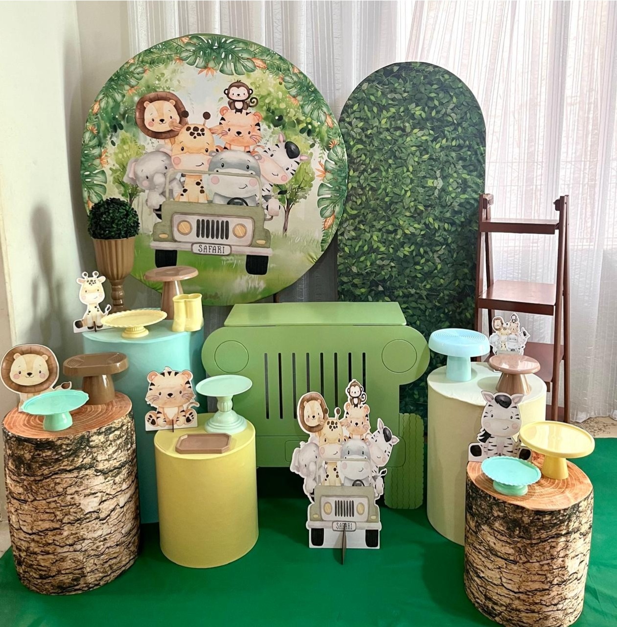 Kit Safari Aquarela Luxo - Olaf Decoracao e pegue monte 