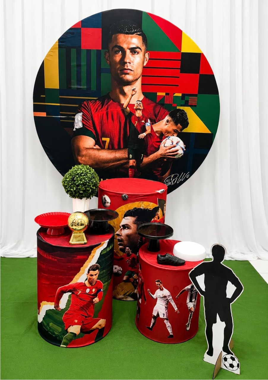Kit Cristiano Ronaldo Prata - Olaf Decoracao e pegue monte 