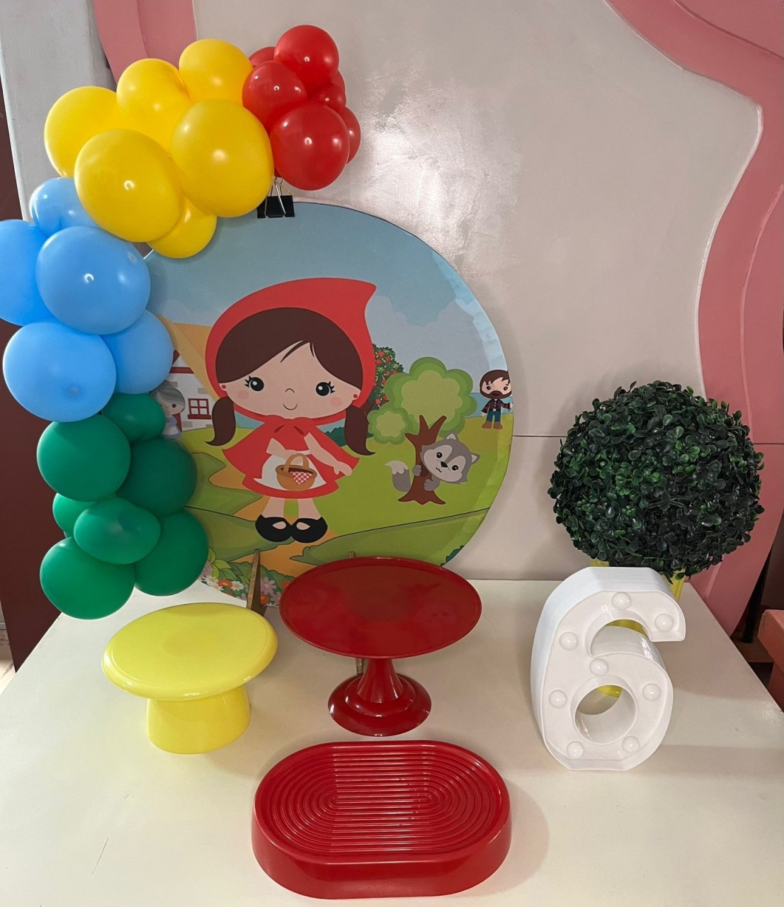Kit Mesa Chapeuzinho Vermelho - Olaf Decoracao e pegue monte 