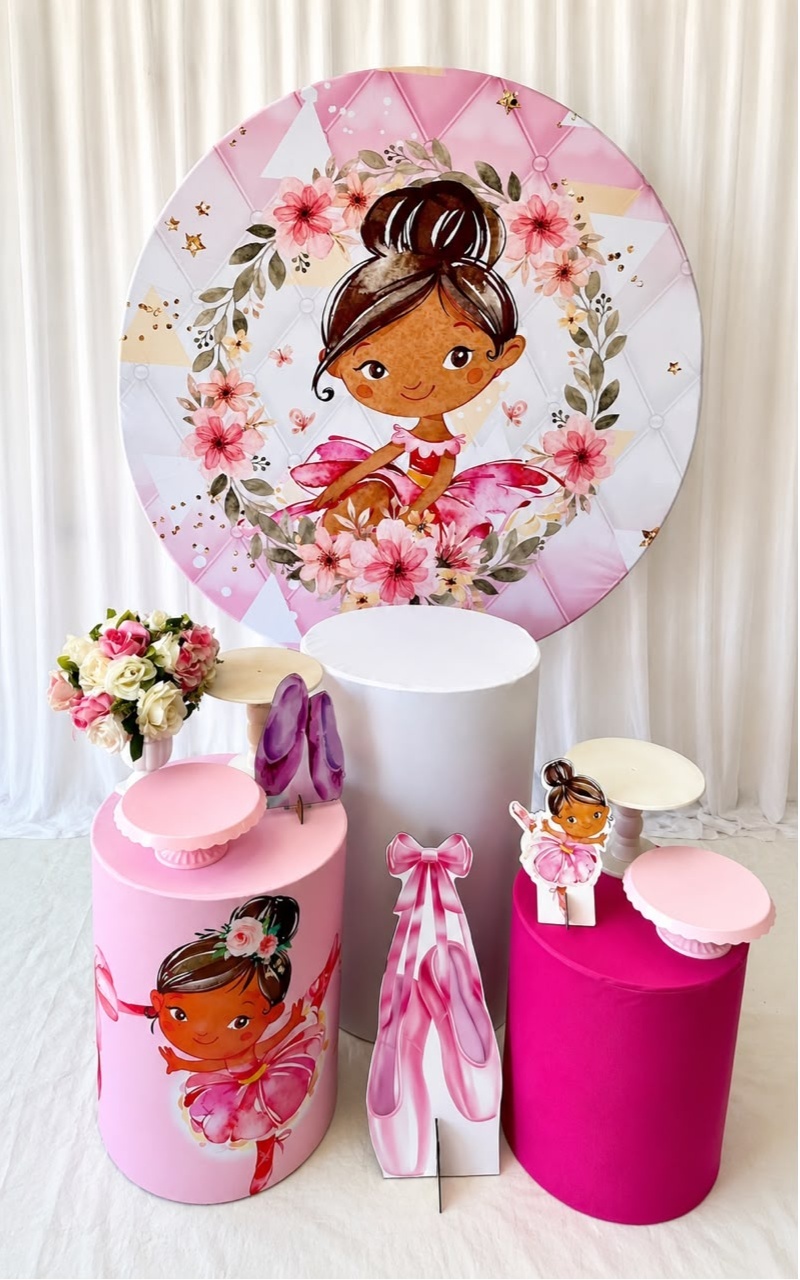 Kit Bailarina Morena Prata - Olaf Decoracao e pegue monte 