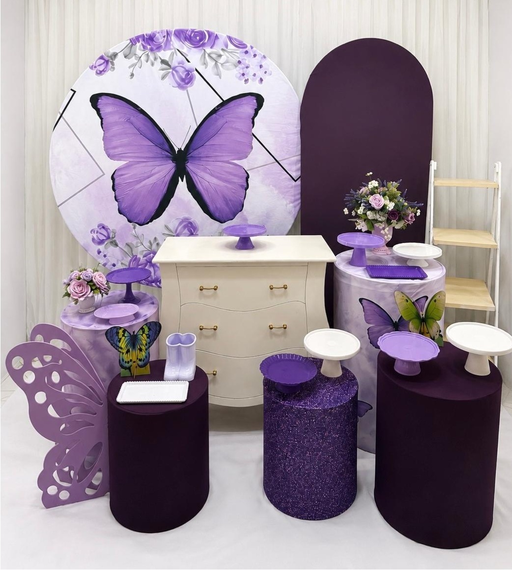 Kit Luxo Borboleta Lilas Novo - Olaf Decoracao e pegue monte 