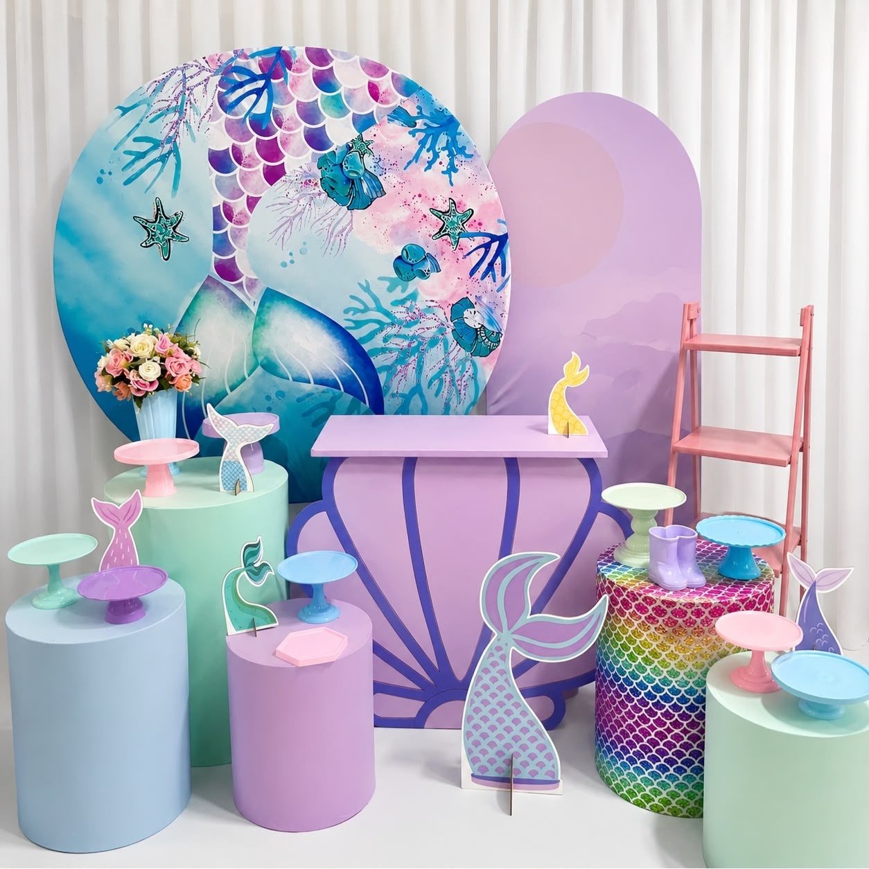 Kit Rabo Sereia Luxo - Olaf Decoracao e pegue monte 