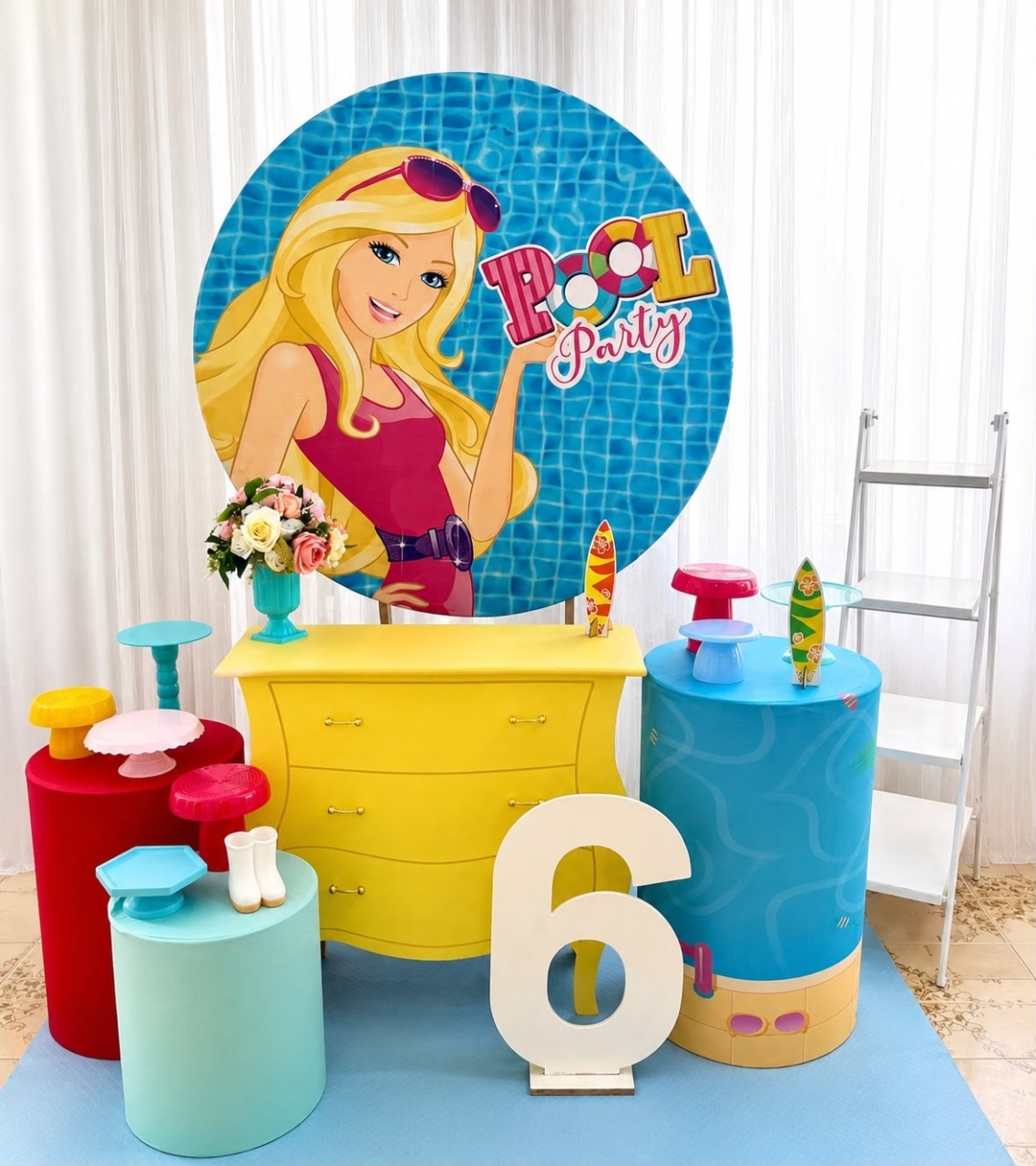 Kit Sublime Barbie Pool Party - Olaf Decoracao e pegue monte 