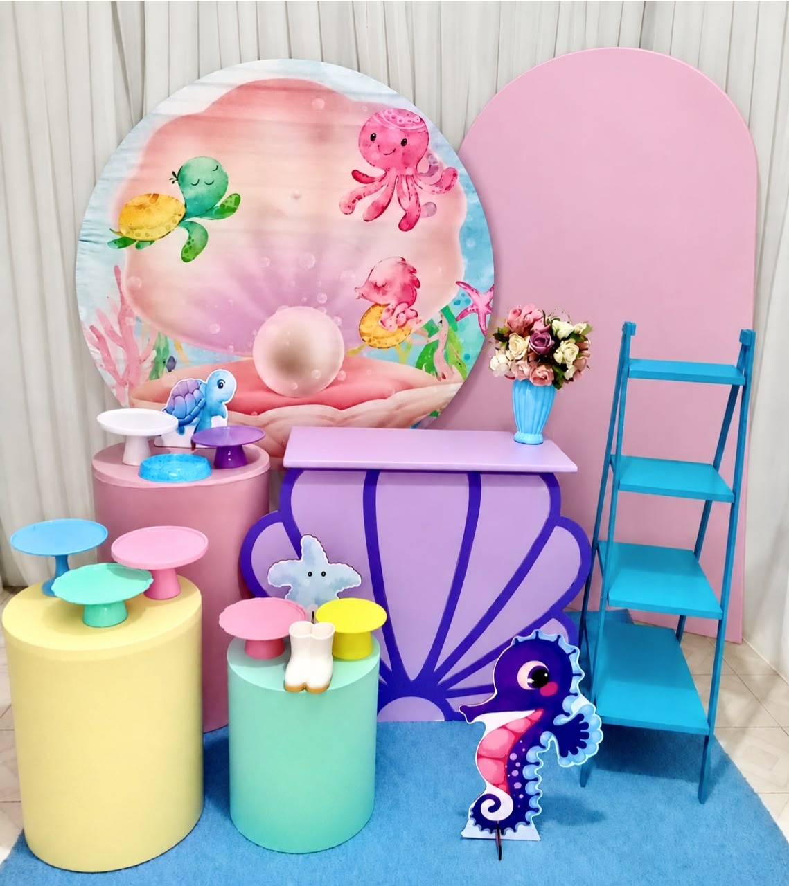 Kit Fundo Mar Menina Celebre - Olaf Decoracao e pegue monte 
