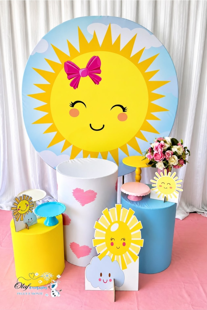 Kit Sol Prata - Olaf Decoracao e pegue monte 